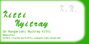 kitti nyitray business card